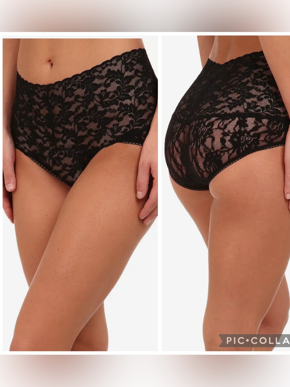 Hanky Panky Women’s Black Signature Lace Retro V-kini Underwear Size XL NWT